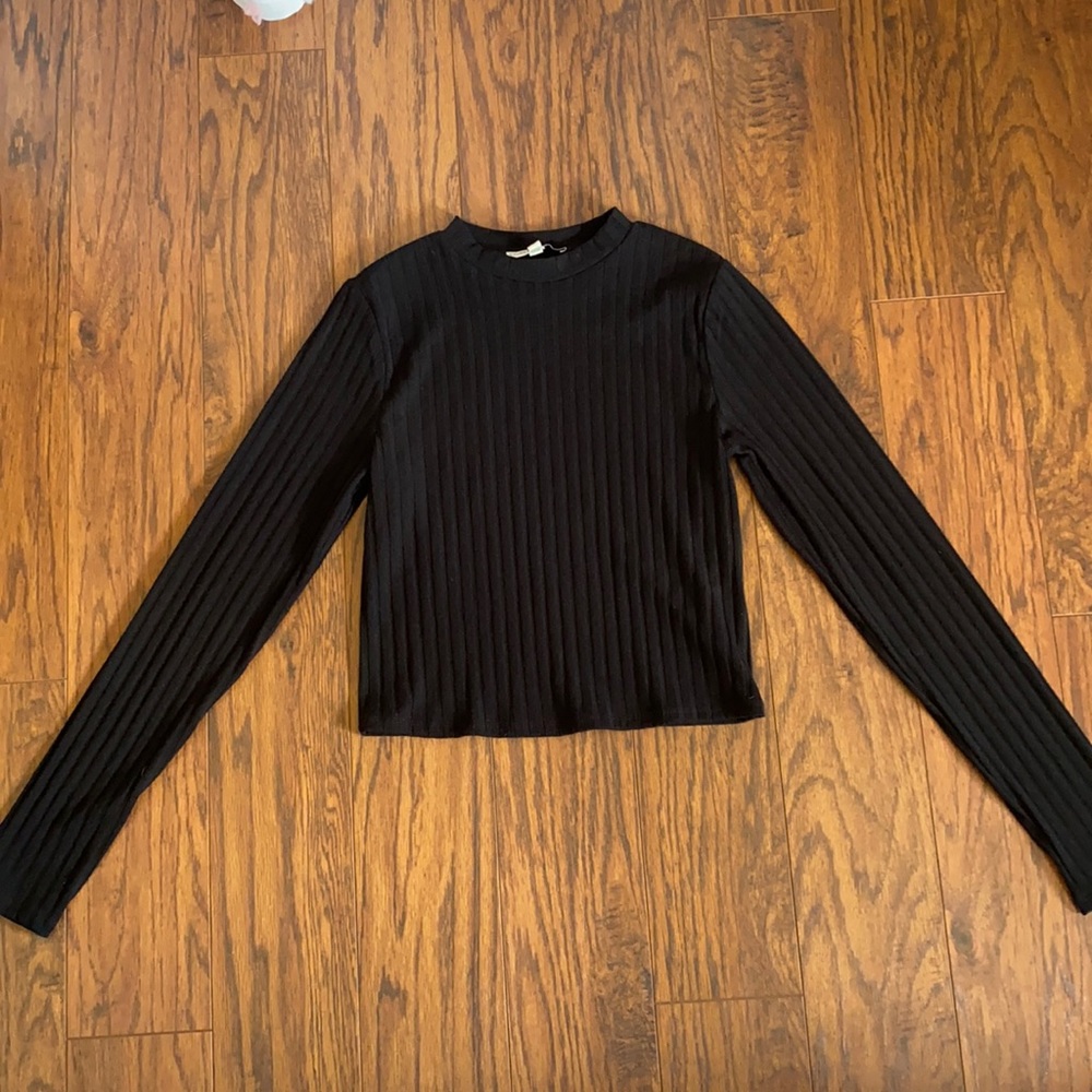 Express Ribbed Mock turtle neck top